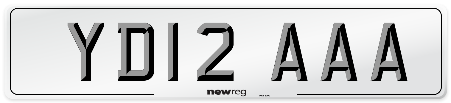 YD12 AAA Number Plate from New Reg
